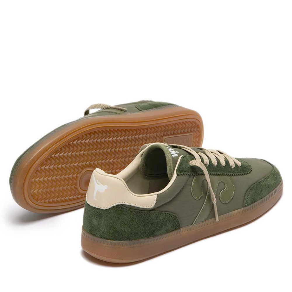 Sneakers Donna WUSHU RUYI Gong 115 in Suede e Nylon Olive Green