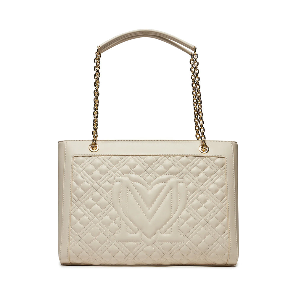 Shopping Bag Trapuntata LOVE MOSCHINO linea Quilted Avorio