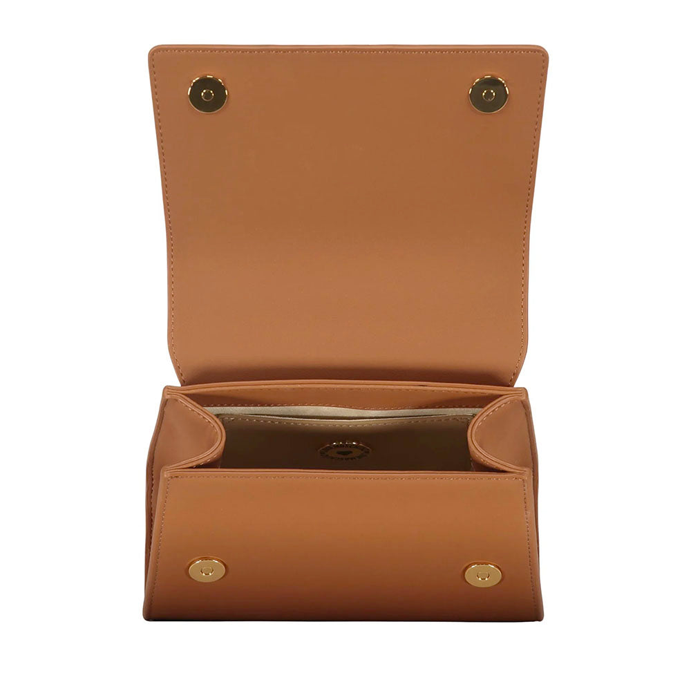 Kleine Damen-Henkeltasche LOVE MOSCHINO Modell Bold Bag in Cognac