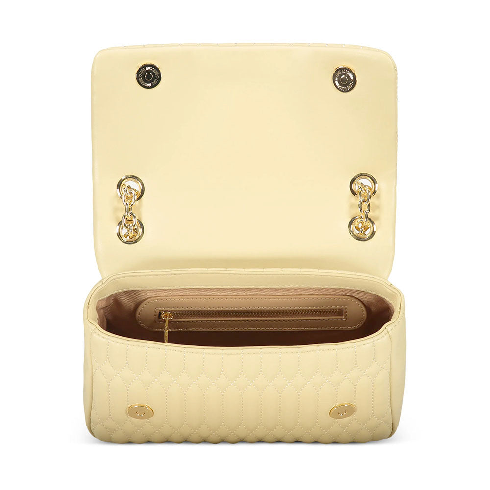 Borsa Donna a Spalla e a Tracolla LOVE MOSCHINO linea Bubby Love in Ecopelle color Burro