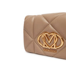 Clutch Trapuntata con Tracolla LOVE MOSCHINO linea Embossed color Sabbia