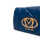Clutch Trapuntata con Tracolla LOVE MOSCHINO linea Embossed Blu Navy