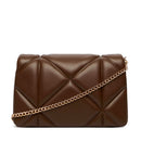 Clutch Trapuntata con Tracolla LOVE MOSCHINO linea Embossed Marrone