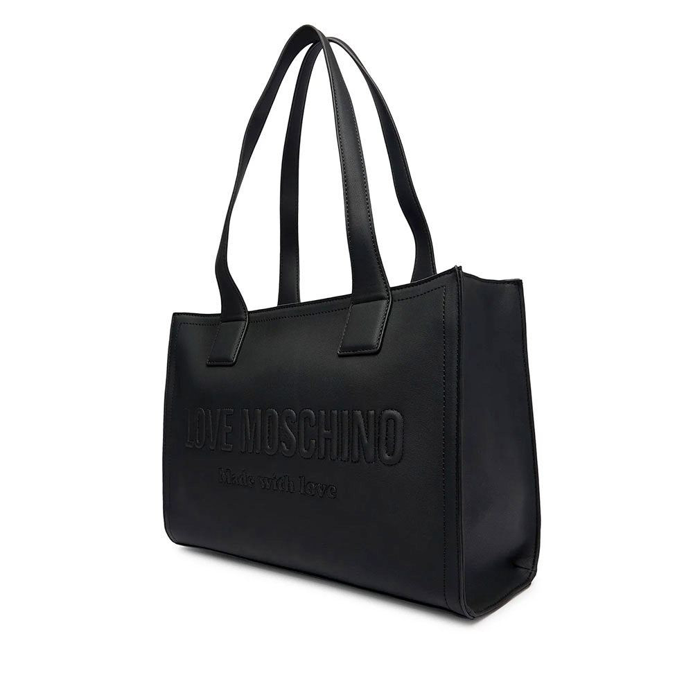 Shopping Bag Donna LOVE MOSCHINO in Ecopelle Nera