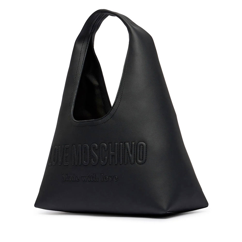 Hobo Bag Donna LOVE MOSCHINO in Ecopelle Nera
