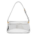 Borsa Piatta a Spalla LOVE MOSCHINO linea Lettering Logo Mirror Argento