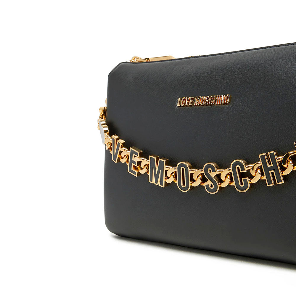 Borsa Donna a Tracolla LOVE MOSCHINO linea Dangling in Pelle Nera