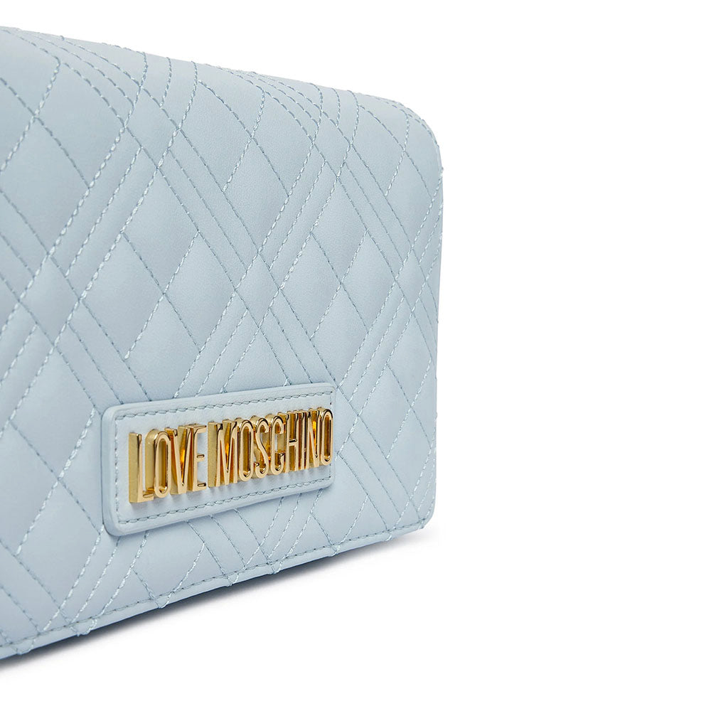 Clutch Donna con Tracolla LOVE MOSCHINO linea Smart Daily Quilted Celeste