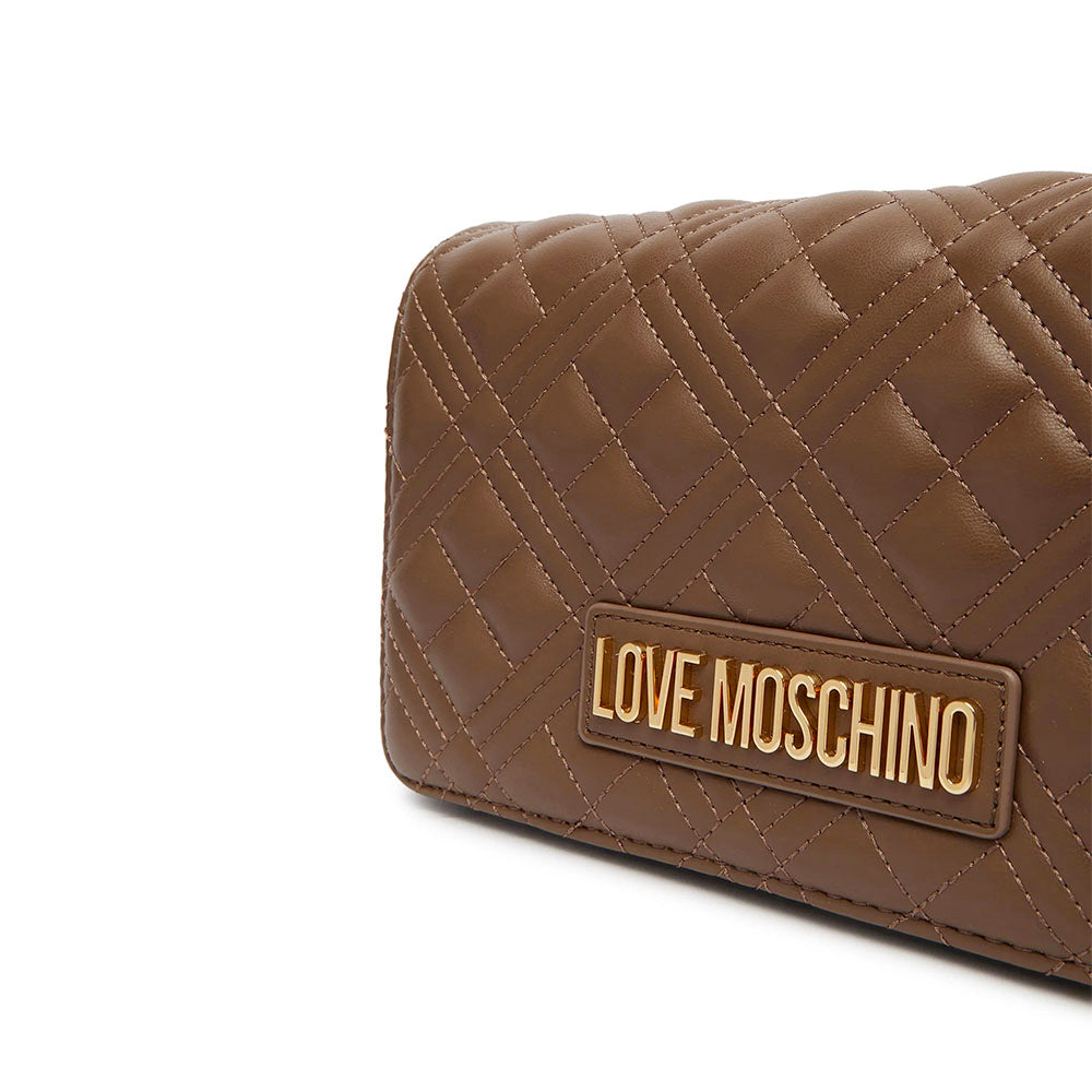 Clutch Donna con Tracolla LOVE MOSCHINO linea Smart Daily Quilted color Fango