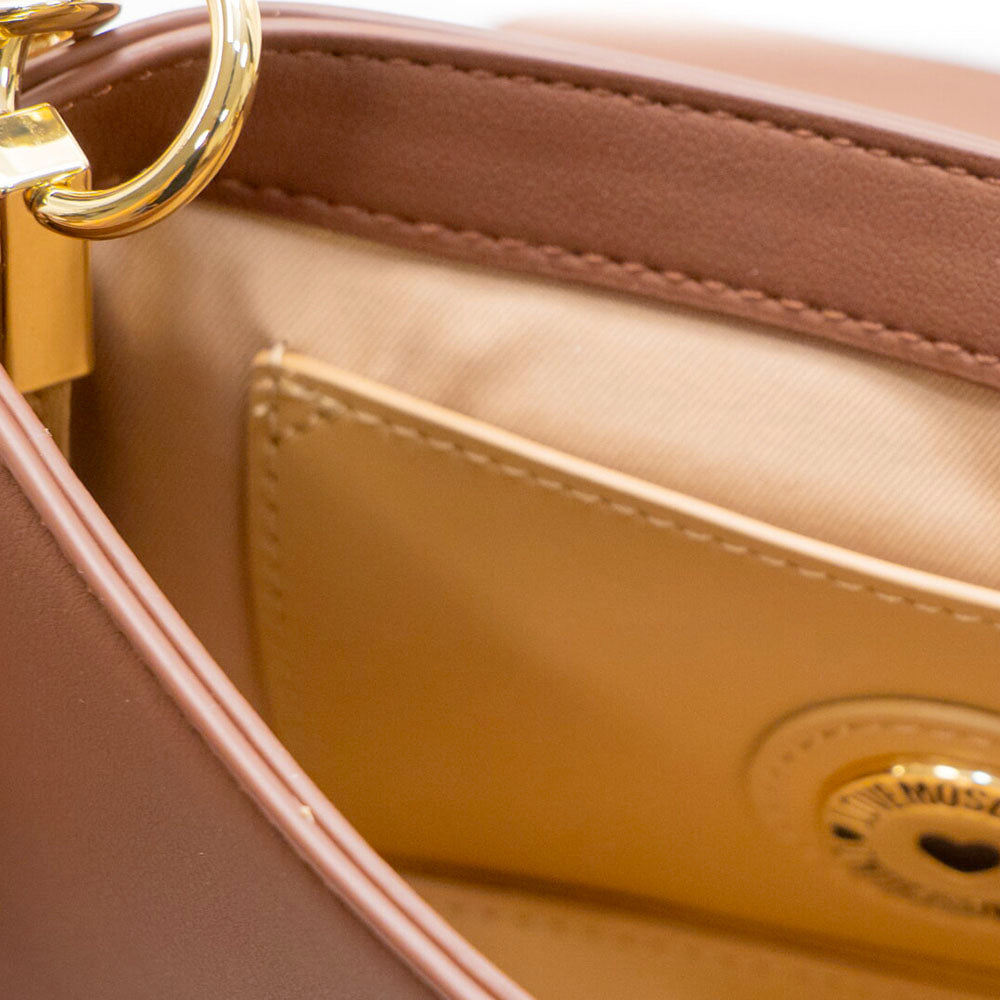 Borsa Donna a Spalla e Tracolla LOVE MOSCHINO linea Lovebug color Cuoio