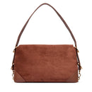 Borsa Donna a Spalla LOVE MOSCHINO linea Signature Zip in Velour color Cuoio