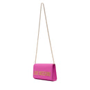 Clutch Donna con Tracolla LOVE MOSCHINO linea Smart Daily Bag Lettering Logo Fuxia