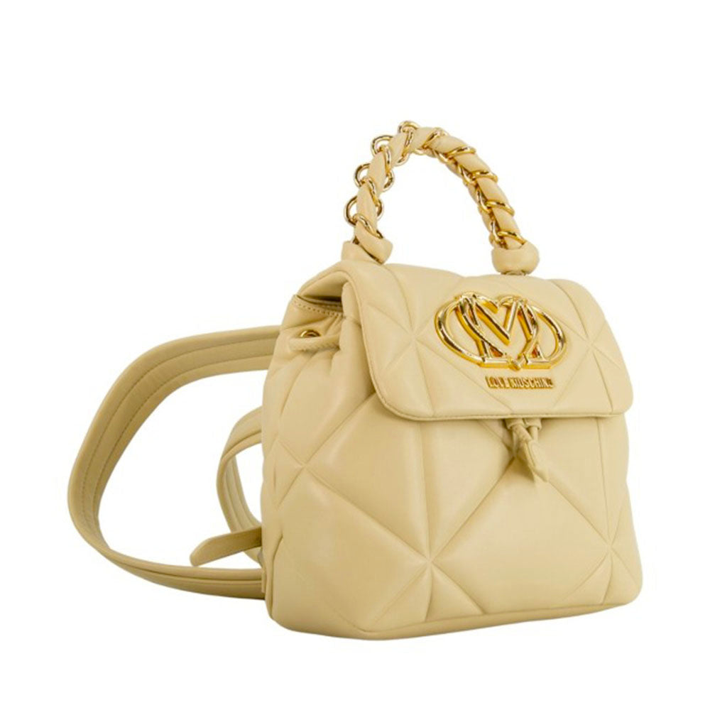 Zaino Donna LOVE MOSCHINO linea Embossed Trapuntata color Burro
