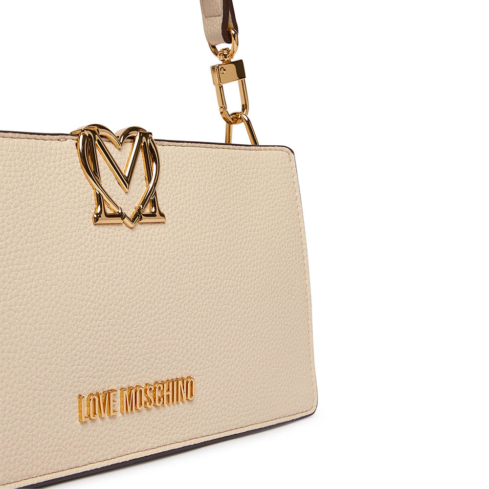 Borsa Donna a Spalla LOVE MOSCHINO linea Soft Sculpt Avorio