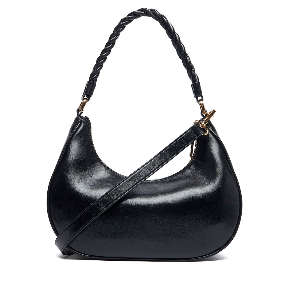 Mini Hobo Bag Donna LOVE MOSCHINO linea Twirl in Pelle Nera