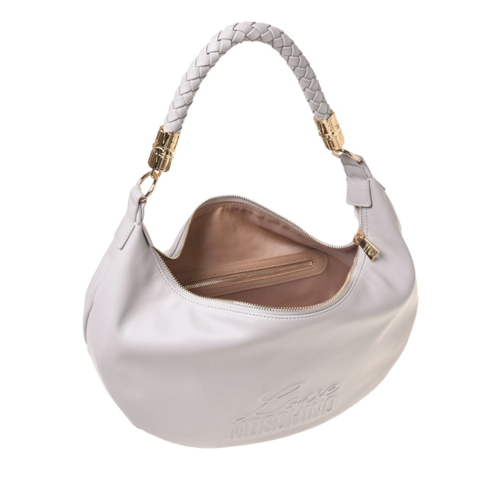 Hobo Bag Donna LOVE MOSCHINO in Ecopelle color Ghiaccio