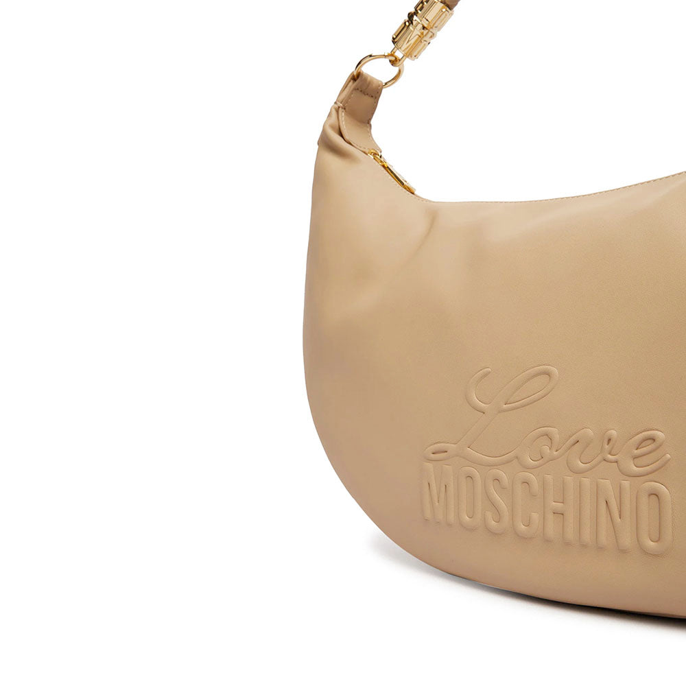 Hobo Bag Donna LOVE MOSCHINO in Ecopelle Taupe