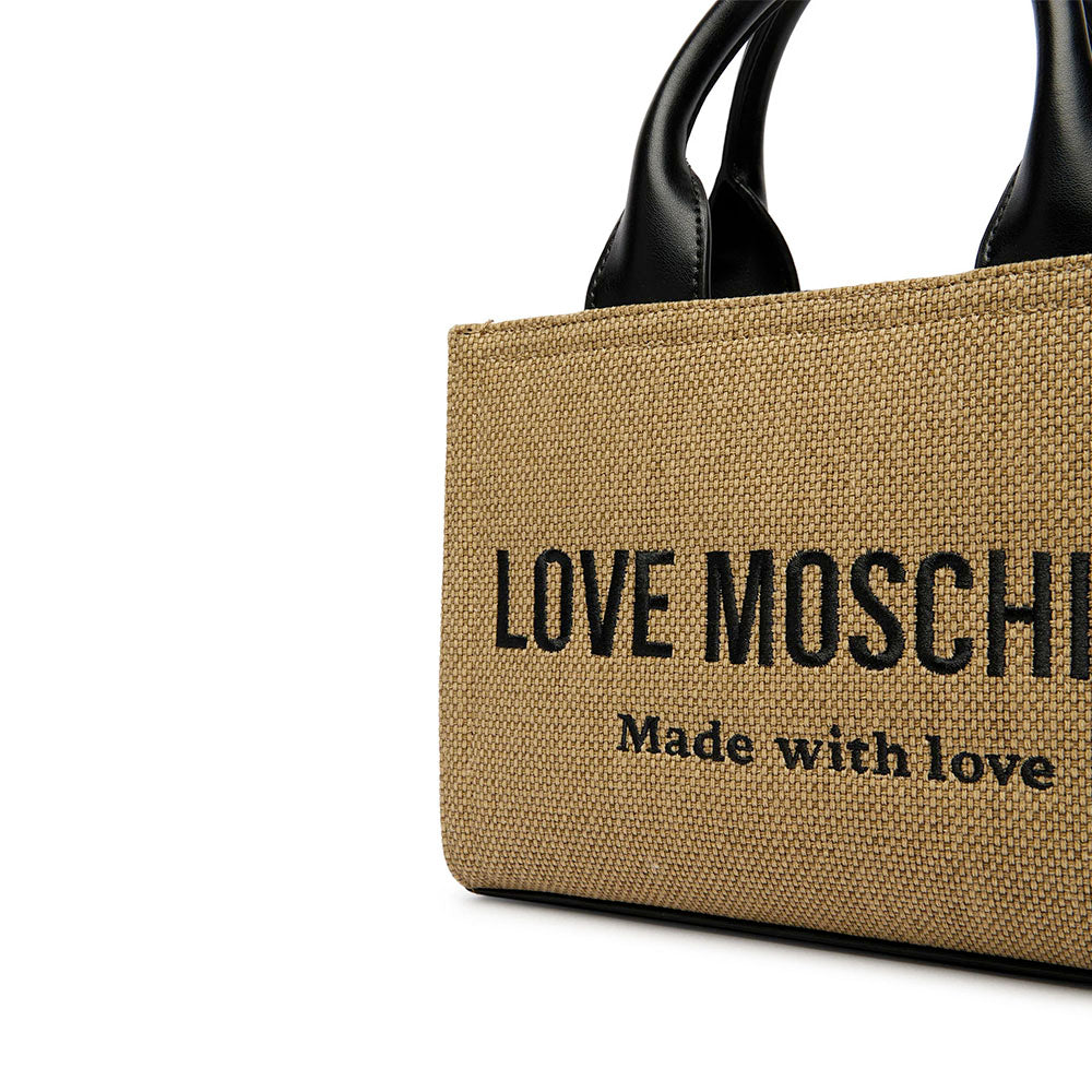 Borsa Donna a Mano LOVE MOSCHINO in Canvas color Oro