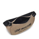Borsa Donna Mezzaluna a Tracolla LOVE MOSCHINO in Canvas color Oro