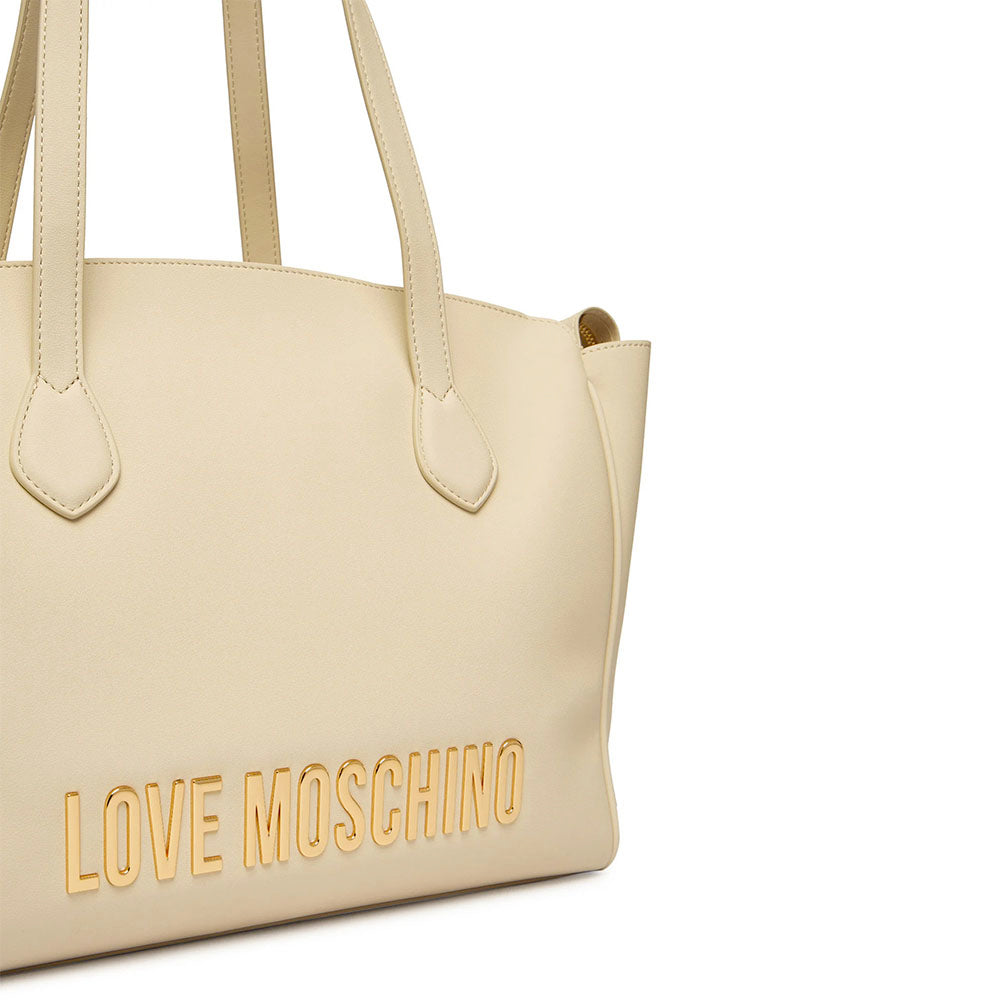 Shopping Bag Donna con Pochette LOVE MOSCHINO linea Bold Bag Avorio