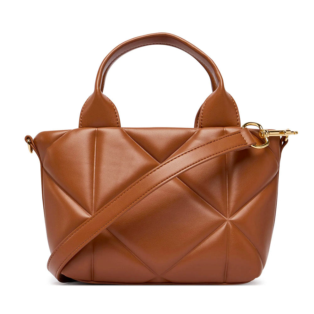 Mini Borsa Donna a Mano LOVE MOSCHINO linea Embossed color Noce