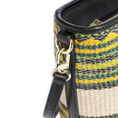 Borsa Donna a Mano LOVE MOSCHINO a Righe Nero Multicolor