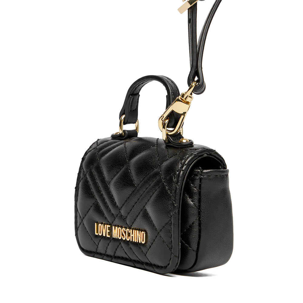 Portachiavi Donna a Forma di Borsa LOVE MOSCHINO linea Quilted Nero