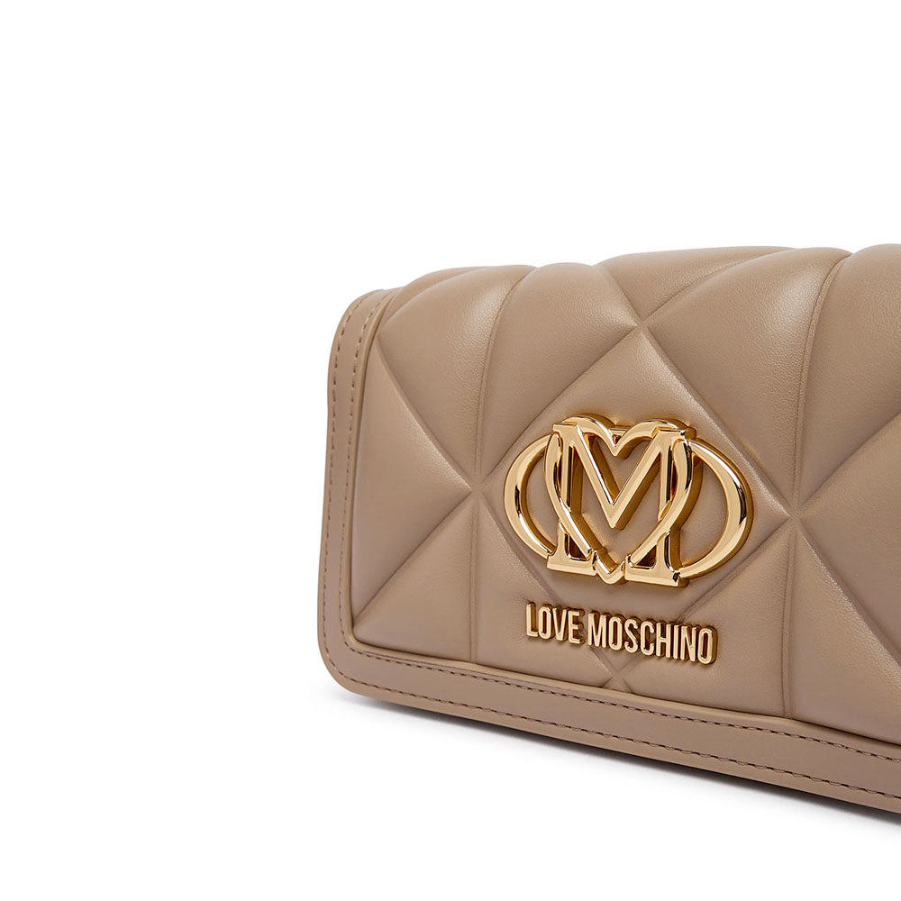 Clutch Trapuntata Donna LOVE MOSCHINO linea Embossed color Sabbia