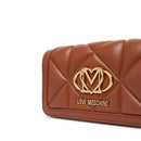 Clutch Trapuntata Donna LOVE MOSCHINO linea Embossed color Noce