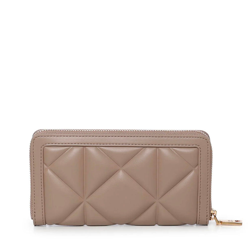 Portafoglio Trapuntato Zip Around LOVE MOSCHINO linea Embossed color Sabbia
