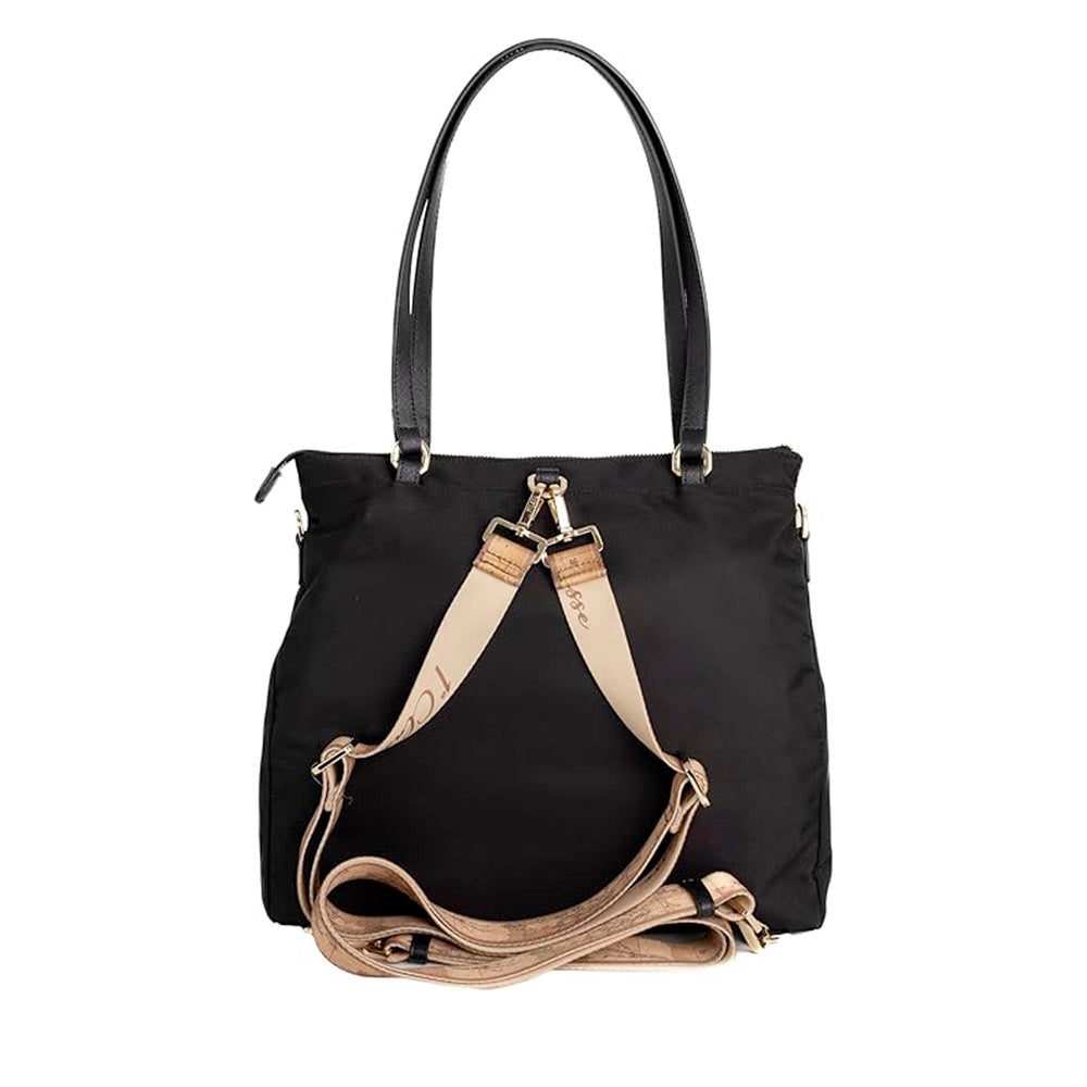 Borsa Donna Shopping Tripla Portabilità 1A Classe Alviero Martini linea Breeze Nylon Nero LE48