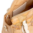 Damen-Henkeltasche 1A Classe ALVIERO MARTINI Modell Soft Petals aus Soft Geo Classic Stoff in Elfenbein - LE57