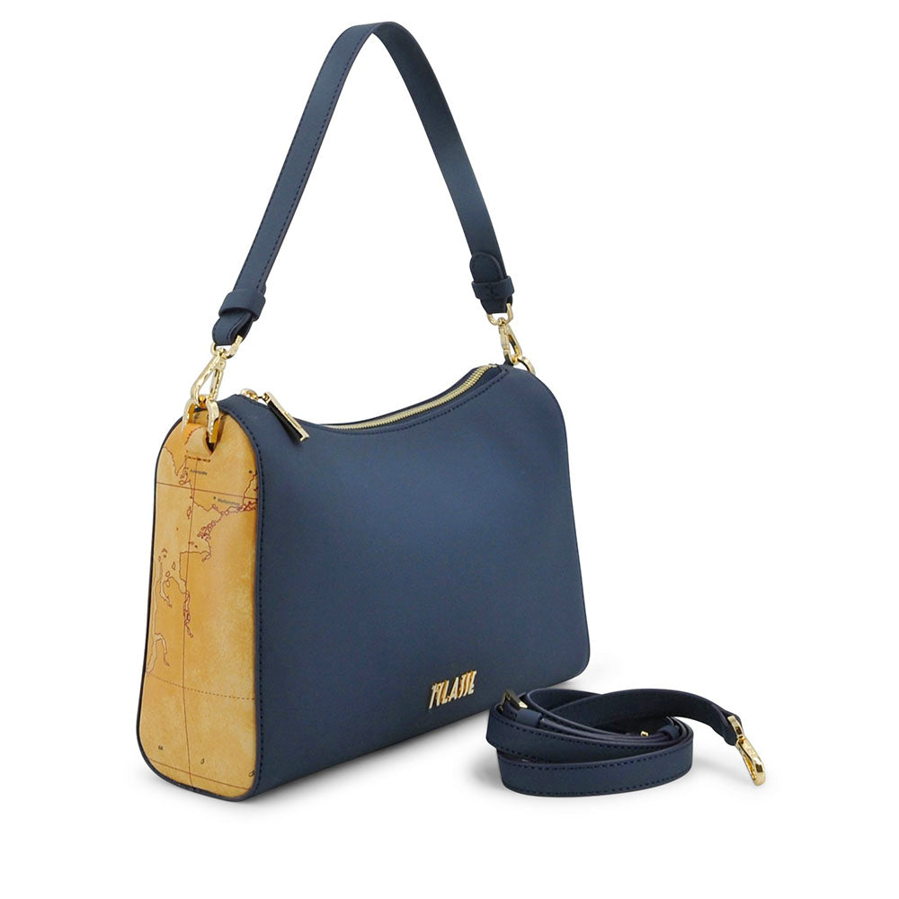 Borsa Donna Sottospalla con Tracolla 1A Classe Alviero Martini linea Geo Harmonia Blu Navy LF36