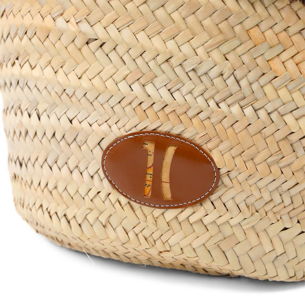 Borsa da Mare 1A Classe Alviero Martini linea Geo Boho Chic in Rafia Beige