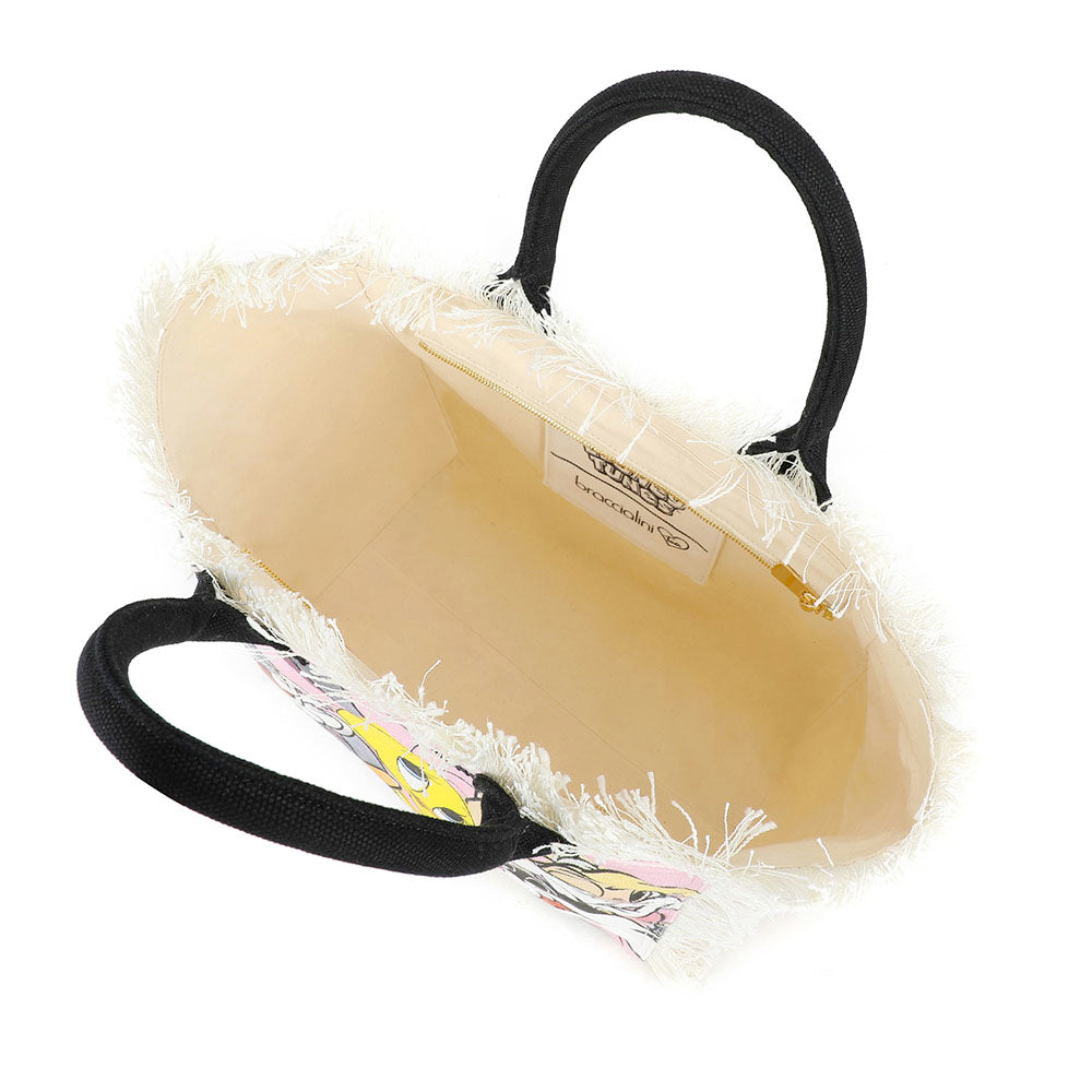 Borsa Donna a Mano BRACCIALINI linea Summer LT in Canvas stampa Looney Tunes