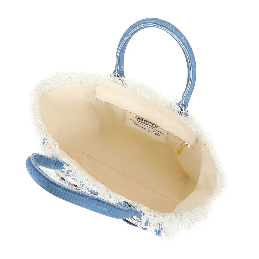 Borsa Donna a Mano BRACCIALINI linea Summer LT in Canvas stampa Bugs Bunny