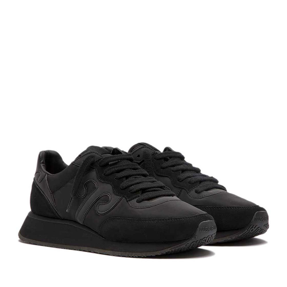 Sneakers Donna WUSHU RUYI Master 715 in Nylon e Suede Dark Black