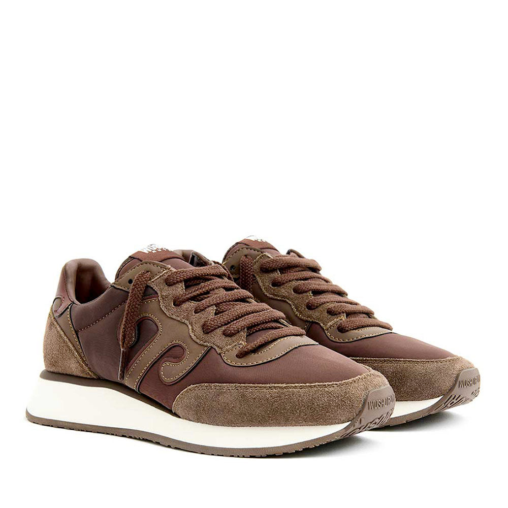 Sneakers Donna WUSHU RUYI Master 716 in Nylon e Suede Cocoa Chicory Coffee e Coffee Bean