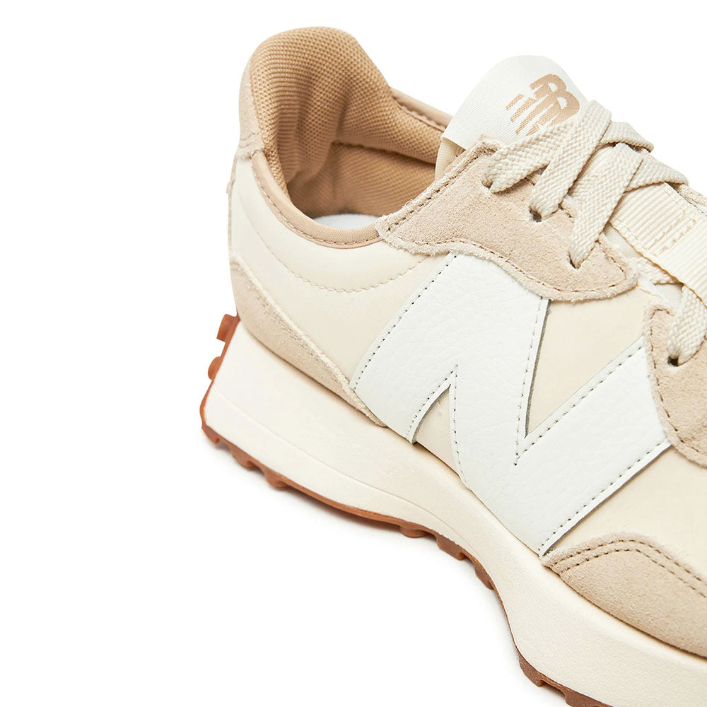 Damen-Sneaker NEW BALANCE 327 aus Technikstoff und Wildleder in Beige