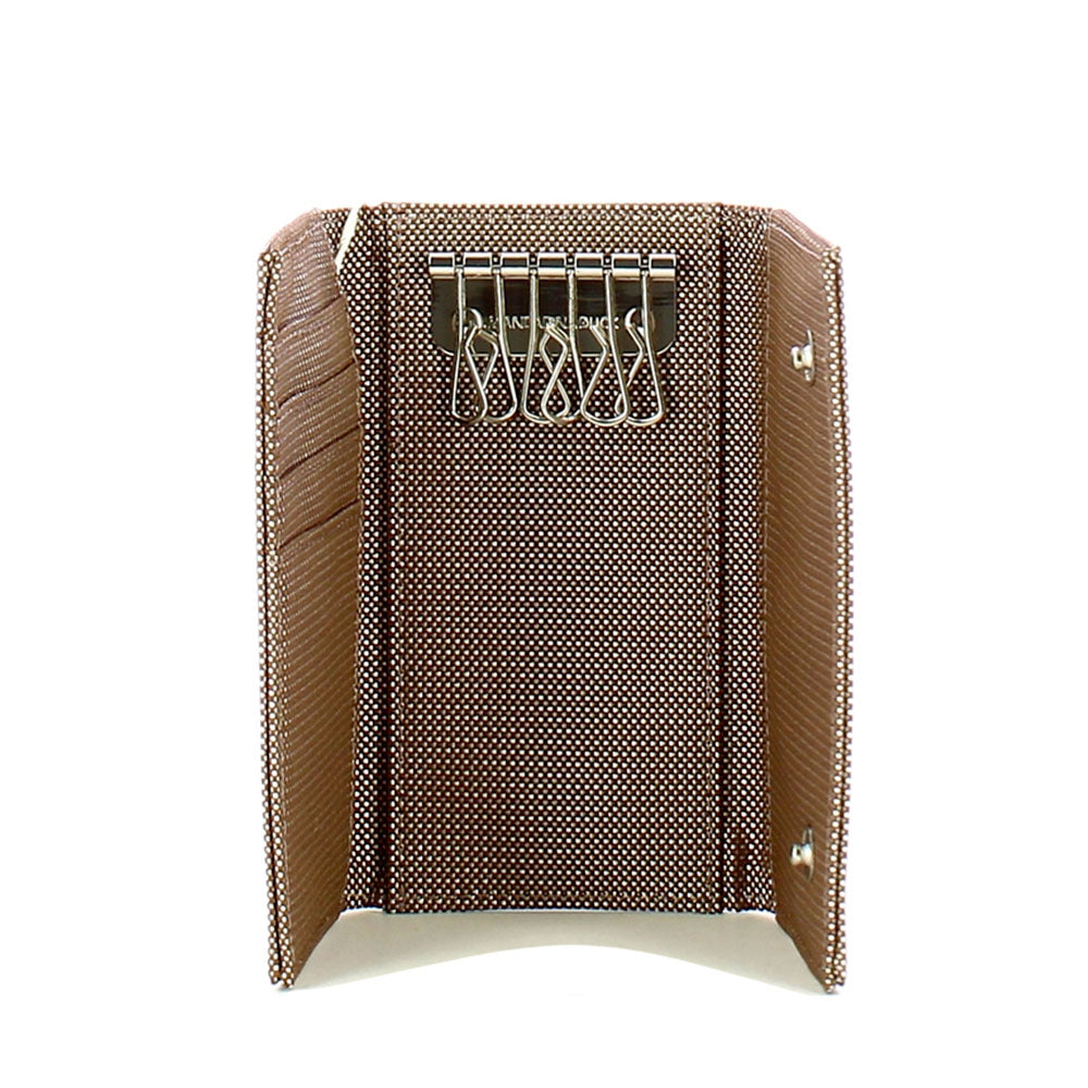 Portachiavi ad Astuccio MANDARINA DUCK linea MD20 in Tessuto colore Taupe