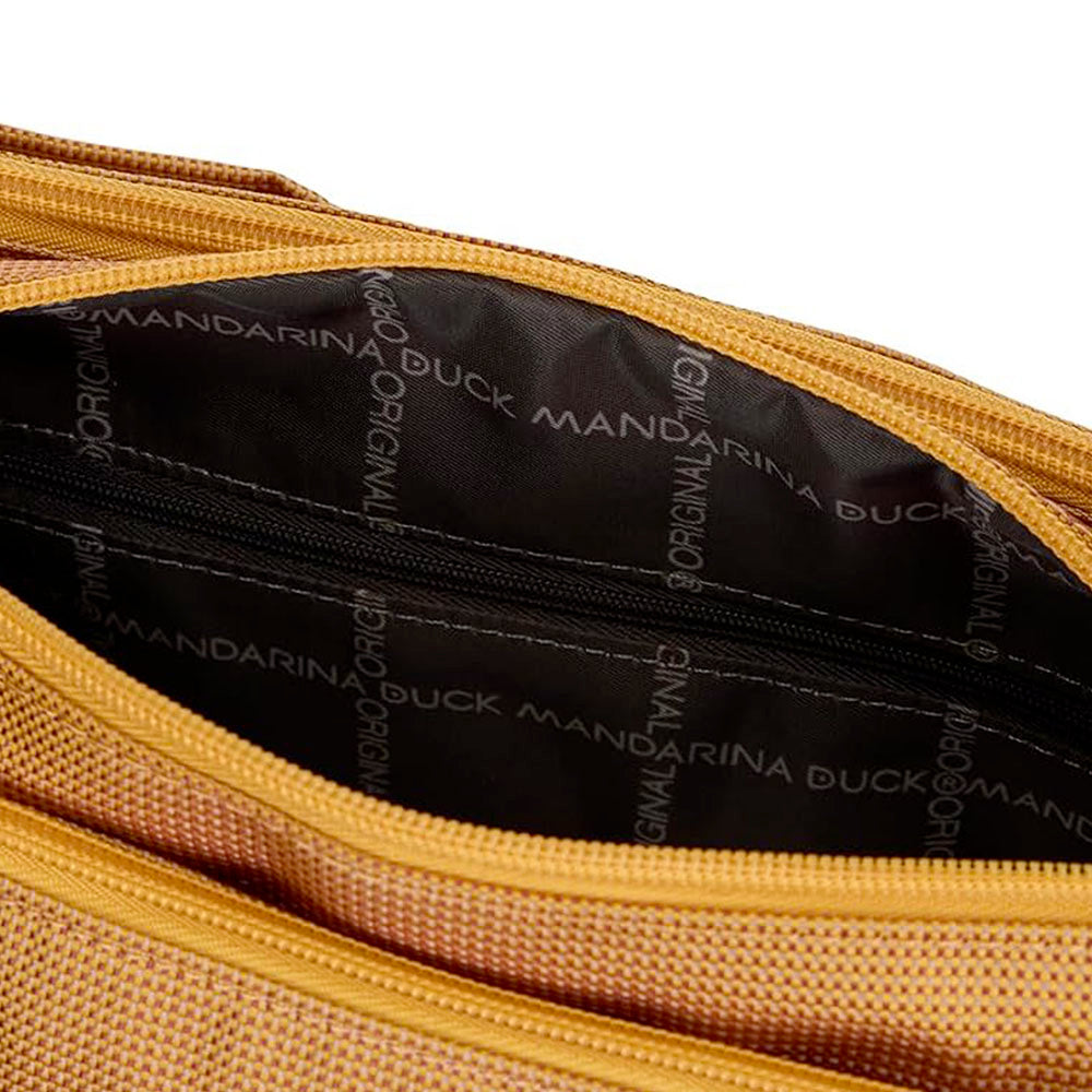 Borsa Donna a Tracolla Tre Scomparti MANDARINA DUCK linea MD20 in Tessuto color Senape