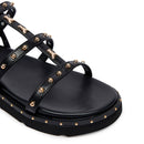 Sandali Donna PATRIZIA PEPE Girl linea Fly Micro Alto in Eco Nappa Nera con Borchie