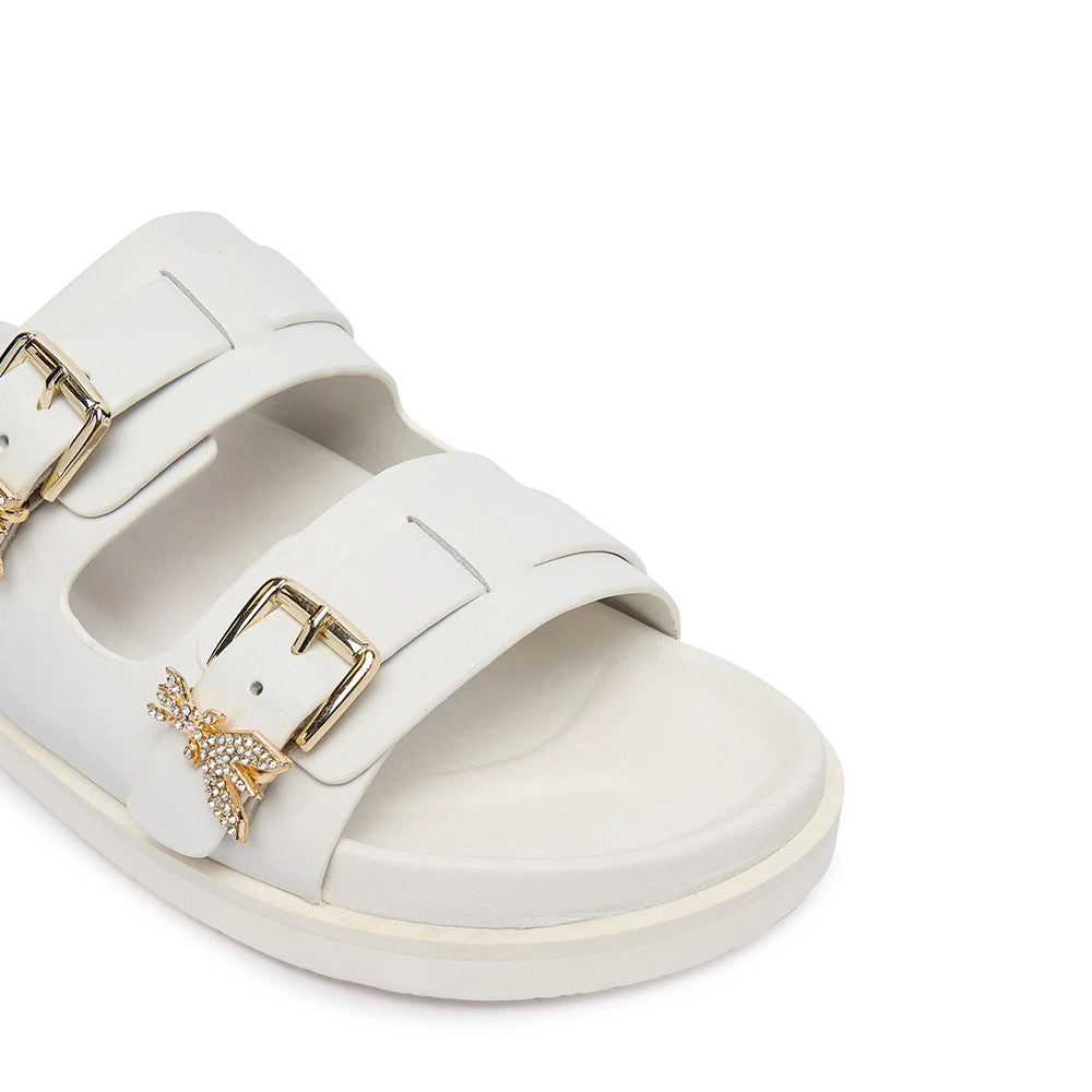 Ciabatte Doppia Fascia PATRIZIA PEPE Girl linea Fly Birkilux in Pelle Nera