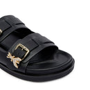 Ciabatte Doppia Fascia PATRIZIA PEPE Girl linea Fly Birkilux in Pelle Nera