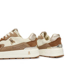Sneakers Running PATRIZIA PEPE Girl linea Fly Run in Pelle e Suede Taupe Off White