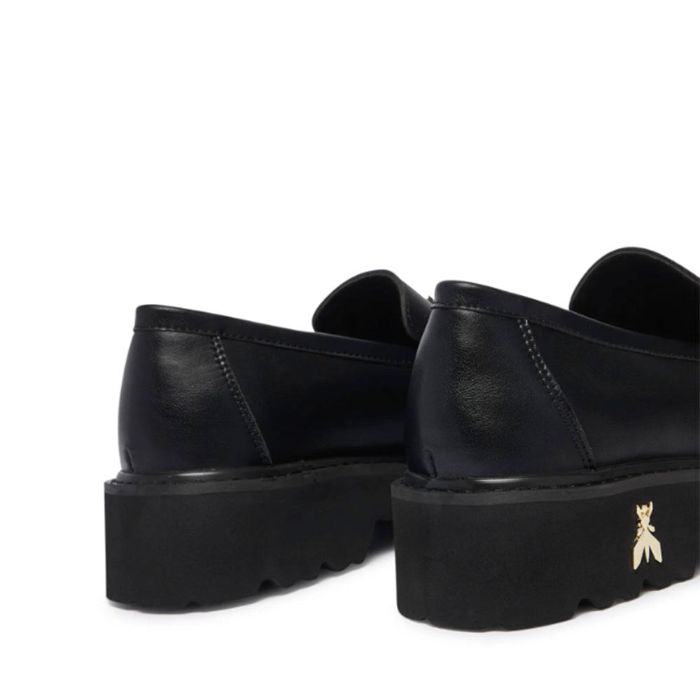 Mocassini Platform PATRIZIA PEPE Girl linea Fly Cult Strass in Pelle Nera