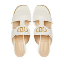 LIU JO Karen 08 Keilsandalen aus weißem Leder
