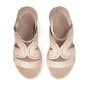Sandali Platform LIU JO Frida 38 in Corda Almond e Peach con Strass