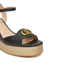 Sandali con Zeppa LIU JO Karen 11 in Pelle Nera