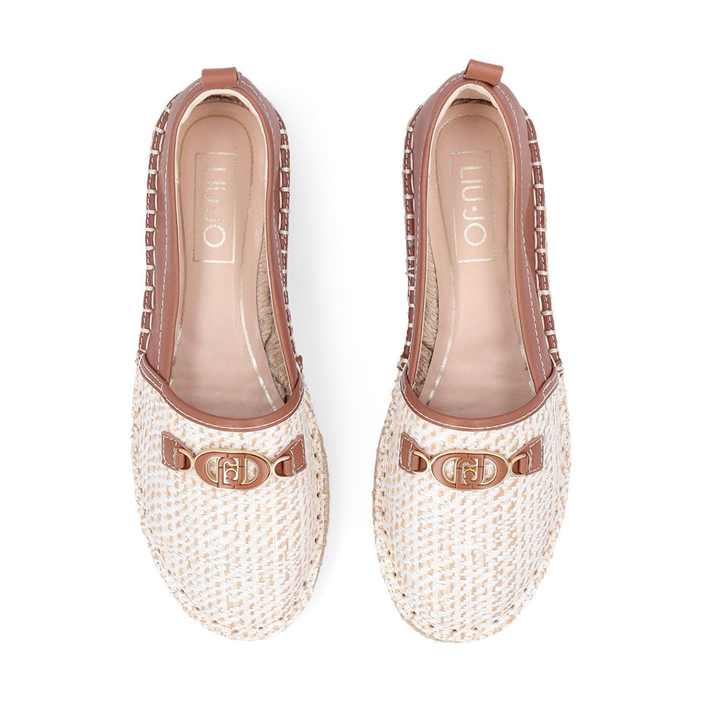 Espadrillas Donna LIU JO Capri 04 in Ecopelle e Rafia color Cuoio